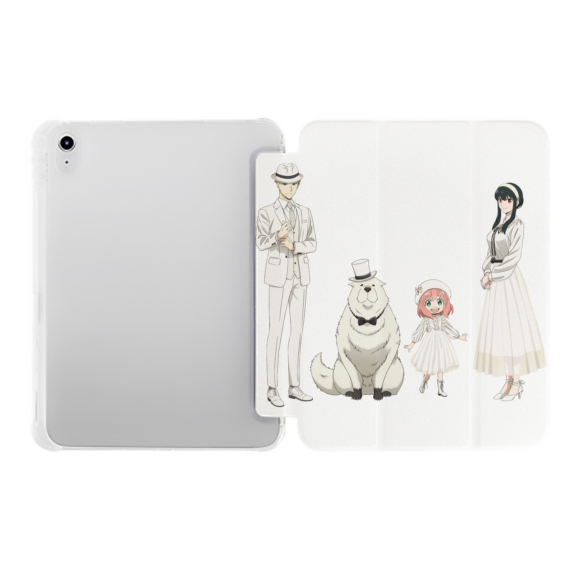 （画像用） SPY×FAMILY间谍家家酒 IPad ケース ペン収納付き 三つ折りスタンド PUレザー×シリコン 対応機種9.5/10.5/10.9インチ